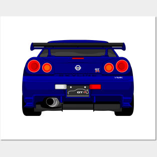 GTR R34 NAVY Posters and Art